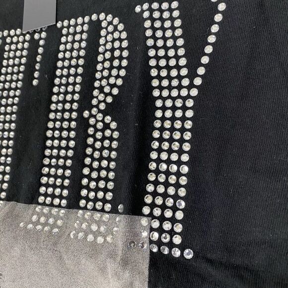 NWT Hstry By NAS ELVIS Black Short Sleeve Graphic Rhinestone Tee Shirt -Size XXL - Picture 3 of 6
